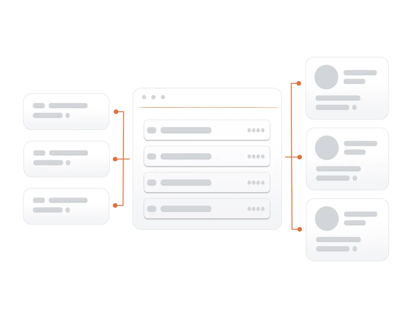 Illustration of the Dunefox shared inbox bringing several messaging channels into one conversation view
