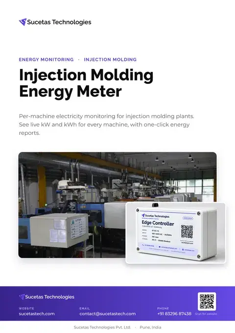 Cover of the Injection Moulding Energy Monitoring brochure