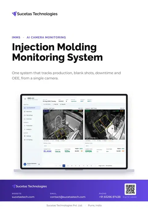 Cover of the Injection Moulding Monitoring System brochure
