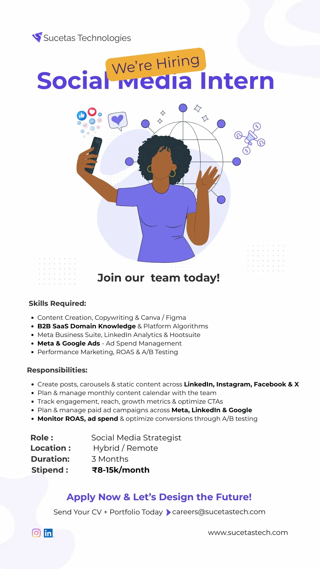 Social Media Strategist Internship at Dunefox by Sucetas Technologies